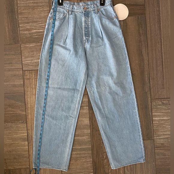 SNACKS! The Pleated Fun Dip Puddle Straight Leg Jeans size 27 - Picture 10 of 14